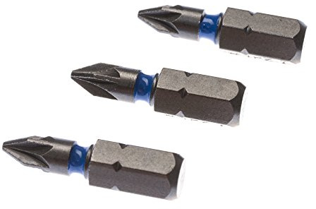 Forte Outils Tournevis Pointe, Kit PZ1 x 25 mm tournevis cruciforme de Croix, 3 pièces