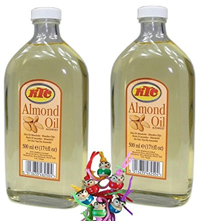 [ 2x 500ml ] Mandelöl/Speiseöl und für die Körperpflege/PURE ALMOND OIL + ein kleiner Glücksanhänger gratis