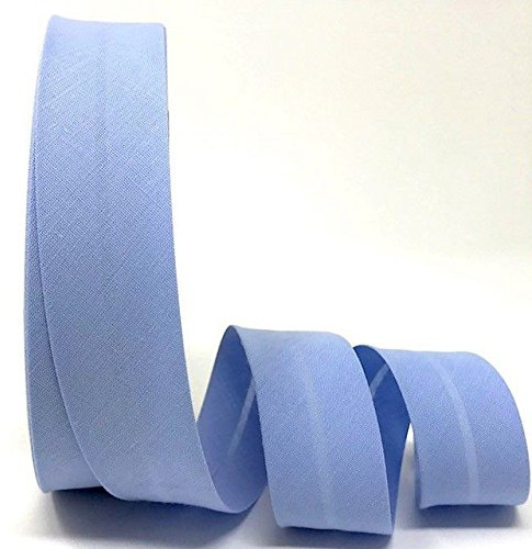 Byetsa Sky Blau 30 mm Polycotton Schrägband auf einer 25 m Rolle
