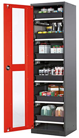 ASECOS Chemikalienschrank CS RAL 7016/RAL 3020 5TA (St.bl./PE) zur Lagerung von Nicht entzündbaren Gefahrstoffen in Arbeitsräumen