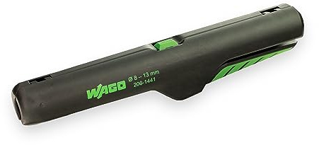WAGO Innendosenentmanteler 206-1441 | für Ø 8 mm - 13 mm, zum Abmanteln aller gängigen Rundkabel mit spezieller Vier-Klingen-Anordnung, TÜV/GS-geprüfte Klingen