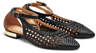 GIOSEPPO Bailarinas Azules Trenzadas DE Punta Fina para Mujer DELL