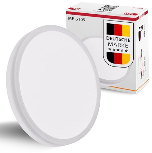 Maxkomfort LED Treppenbeleuchtung Rund Weiß – 230V Einbauleuchte 2W, 3000K warmweiß – Flurlicht & Orientierungslicht Modell 6109R