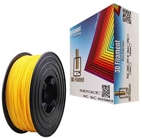OWL-Filament 3D-Drucker PLA 1,75mm 1kg Spule Rolle (Melonengelb)