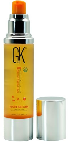 GK HAIR Oil- Argan Oil Hair Serum For Frizzy And Damaged Hair- Perfect For Keratin,Frizzy, Curly, Dry & Damaged ends-Adds Shine and Smooths,Paraben,Phthalate and Sulfate Free (3.4 oz)