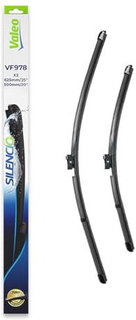 VALEO Silencio Wiper - VF978 - Kit of High Performance, Superior Road Visibility, Easy Installation Original Flat Blades 625mm/500mm - Front - Set of 2 Wiper Blades - 577978