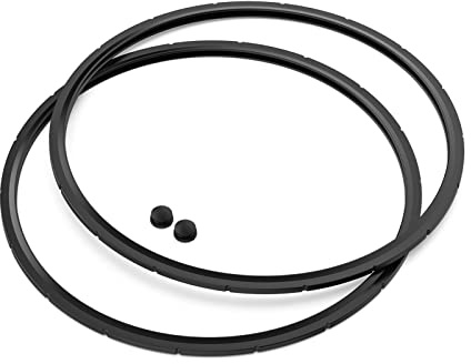 09924 Pressure Canner Sealing Ring - & Overpressure Plug for Presto 0128206 0128202 0128203 0128204 0128303 0126306 6 & 8 Quart Pressure Cooker - 2 Pack