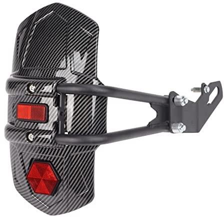Parafango Posteriore Moto - Parafango in Stile Fibra di Carbonio Universale per Ristrutturazione Motociclette con Ruote 12-18 Pollici