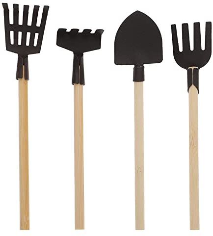 4 Pz Strumenti Da Giardinaggio Mini Accessori Per La Casa Delle Bambole Attrezzi Giardino in Miniatura Kit Per Iniziare Il Giardinaggio Abito Pala Da Semina Ferro Interno Bambino
