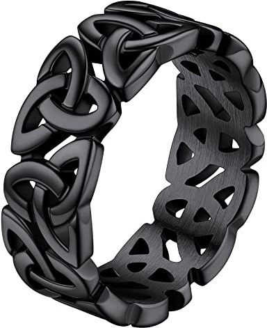 FaithHeart Keltischer Knot Ring für Damen Mädchen Personalisierter Fingerring Verlorbungsring Ehering Schmuck für Paar Pärchen