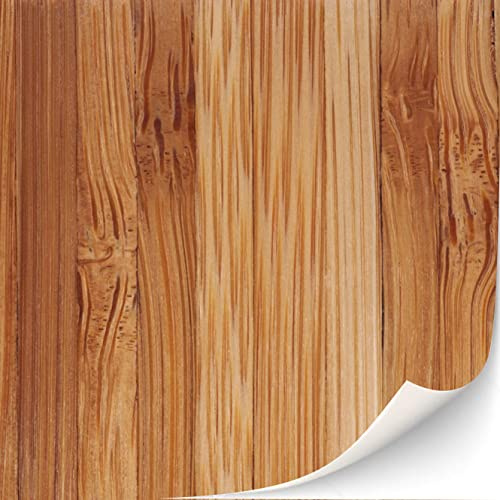 3 Blatt Selbstklebender Fußbodenbelag für Puppenhäuser Maßstab 1:12 (Bambus)