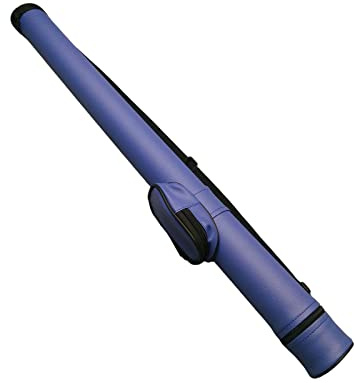Dickly Harter Pool-Queue-Koffer, Billard-Queue-Koffer, Vintage-Stil, große Taschen, 1 komplette 2-teilige Stangen-Tragetasche, weich, tragbar für, Blau