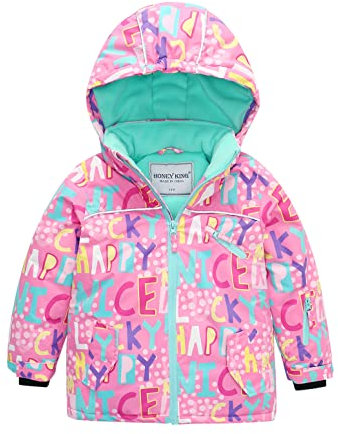 SEVEN BB Chaqueta de Esquí Impermeable para Niñas Cálido Chaquetas de Snowboard con Capucha Infantil Abrigos de Invierno Transpirable Cortavientos Esqui Rosa Chaqueta de Nieve Esquiar Niña 4 Años