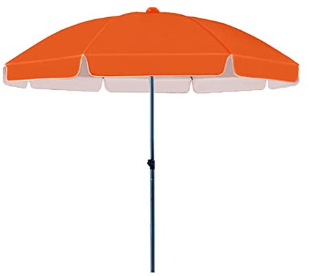 lhx Sun umbrella beach umbrella garden sun umbrella umbrella folding seaside wind resistance (Color : Orange)