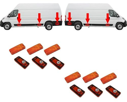 6PCS for CITROEN Relay Jumper 06-16 Side Marker Indicator Lamp Light Lens Amber with bulbs 6303A1 1356794080 71749250