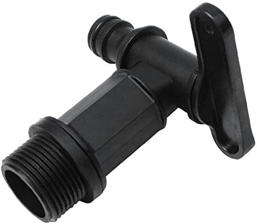 Water Butt Adapter - Rain Water Collection Barrel Connector - Black Garden Hose Tap - Durable and Useful