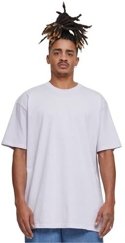 Build your Brand Maglietta acida Washed Heavy Oversize T-Shirt, Lilla Morbida, 5XL Uomo