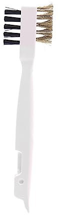 FRCOLOR Gas Stove Cleaning Brush Durable Scrub Brush for Grease and Grime Removal Seam Cleaning Tool for Cooktop and Cookware Gentle Yet Brass and Bristles