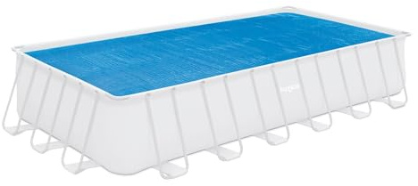 Funsicle Rechteckige Solar-Poolabdeckung, 7,3 x 3,66 m, erh�ht die Wassertemperatur um -13,3 �C, passend f�r 7,32 m x 3,66 m oberirdische rechteckige Pools � Blau