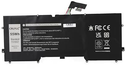 CRLYLC 55Wh Y9N00 C4K9V Batterie pour Dell XPS 13-9333 13-L321X 13-L322X XPS 12-L221X 12-9Q23 12-9Q33 12D-1708 9333-3081 9Q33-7925 9Q23-5550 Convertible Ultrabook PKH18 3H76R WV7G0 489XN Battery