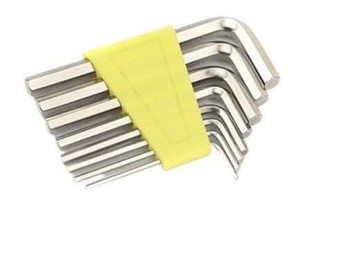 Juego Llaves Allen Acero,AleacióN Llaves Allen Juego de llaves pequeñas de 1,5mm a 6mm en forma de L, herramienta hexagonal de brazo corto, herramientas de reparación de llave inglesa for bicicleta p