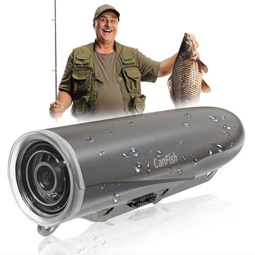 CanFish Fishing CamX Fishing Finders Camera, Lure Action Camera HD 1080P e 136° Ultra-grandangolare, 656FT ROV impermeabile, rilevamento del movimento, registrazione intelligente segmentata, ricarica