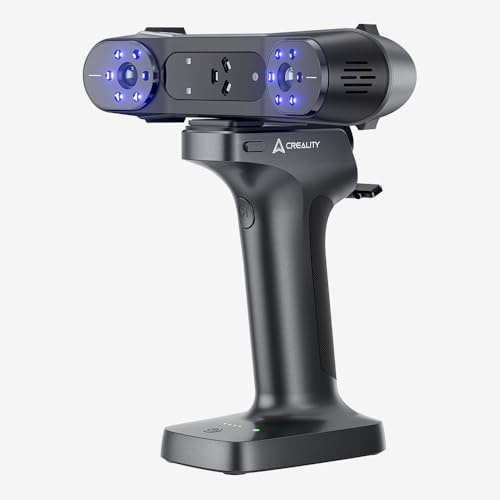 Creality Offizieller 3D Scanner CR-Scan RaptorX, 34+7 blaue Laserlinien und NIR-Handscanner mit einer Genauigkeit von 0,02 mm, Anti-Shake-Tracking, Scannen 5-4000 mm, Schnelles Wi-Fi 6
