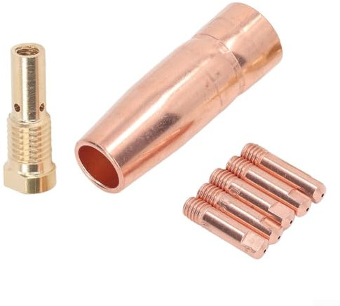 Brass Airless Nozzle Kit, With 1 Connecting Rod & 5 Contact Tips, For Century FC90 80GL For Easy Weld 261308 306 Flux Cored Welding(1.0mm)