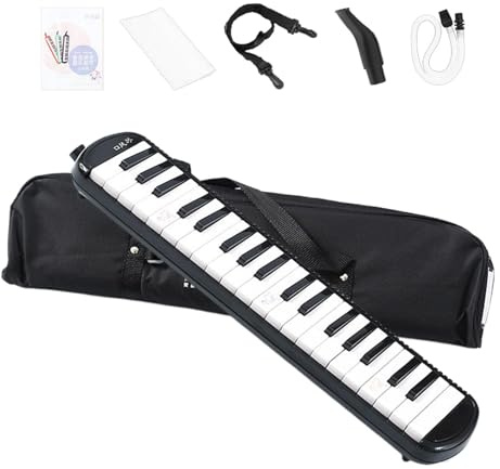 Melodica für Erwachsene Blas Keyboard Harmonium Tragetasche | Blasmusikinstrument Musikalisches Harmonium Instrument Melodica Air Piano 32 Tasten Blas Tragetasche für Anfänger,