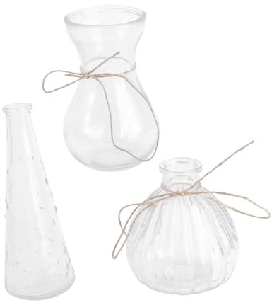 Gatuida 3stücke Rustikale Deko-blumenvase Mit Jute Trockenblumen Behälter Für Tischdekoration Design Für Und Büro Vielseitige Blumenarrangements