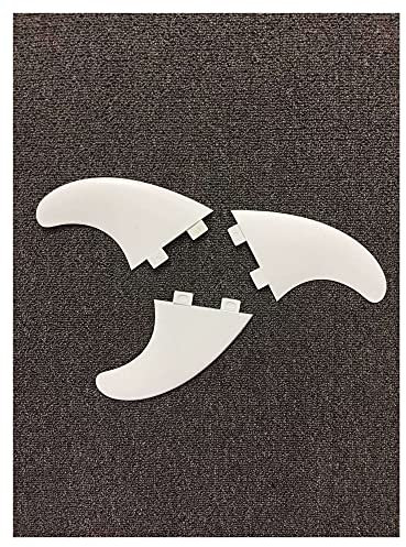 XINFULI Elektrisches Surfbrett, 3 stücke/Satz Surfbrett Flossen Surfbrett Zubehör Split Wasser Fin Finne Surfbrett G5 Schwanz Ruder Set,Kraftvoller Schub(G5White)