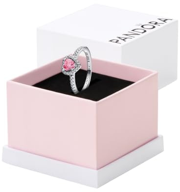 PANDORA Damenring Erhabenes Herz Pink 198421C03