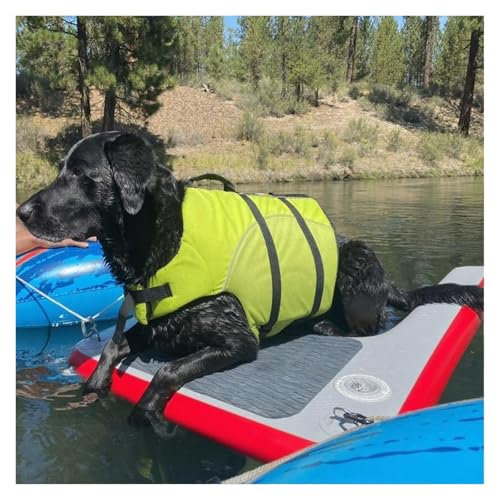MZZKFC Dog Water Ramps for Dock/Boat, 1.5m Portable Dog Ladder For Pool, Lightweight Pet Dock Platform for Swimming Pets Up to 105kg, High Buoyancy & Foldable & Reusable(Red)