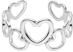 Purelei Heartbeat Ring – verstellbarer, wasserfester Ring mit unterschiedlich großen Herzen, Edelstahl 14K vergoldet, 18K rosévergoldet oder silber (Größe 55–62)