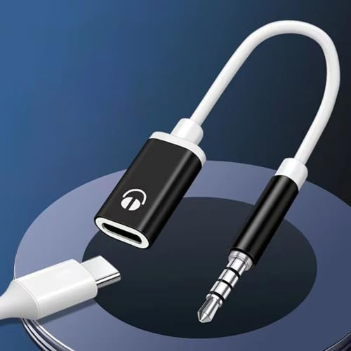 Lot de 3 adaptateurs convertisseur de type C pour casque, USB C femelle vers mâle 3,5 mm, câble adaptateur jack stéréo 3,5 mm, compatible avec les écouteurs, prise jack (noir)