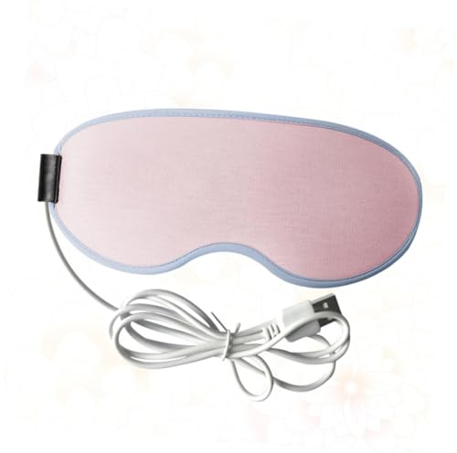 ELAYARD Masque Vapeur pour Yeux USB Chauffant Relaxant Masque de Sommeil Réutilisable pour Fatigue Oculaire et Trouble du Sommeil Cache-œil Doux Rose pour Détente Au Bureau Voyage et