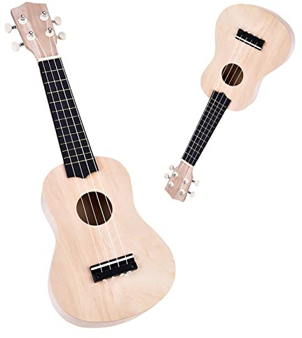 ARTOCT Kit Fai da Te per Ukulele in Tiglio da 21 Pollici, Accessorio per Strumento Ukulele a 4 Corde per Bambini e Genitori, Leggero e Indossabile Sicuro