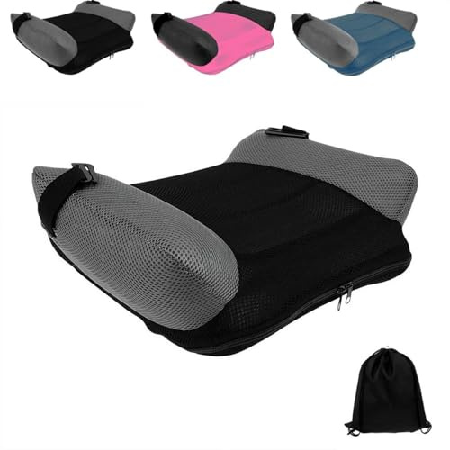 CHANGYUE Asiento elevador inflable para coche, portátil, sin respaldo, para niños de 4 a 12 años, ligero, ideal para viajes y hogar (Negro) (A)
