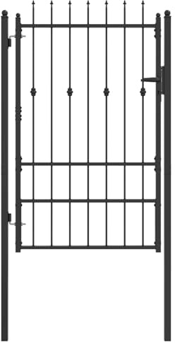 vidaXL Zauntor ASTEN 100 x 150 cm Metall Schwarz Abschließbar