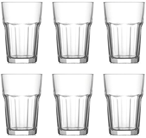 OSMA Werm GmbH Trinkglas Cocktailglas Caipirinha Glas Transparent oder Farbig sortiert 300 ml, Farbe:Transparent, Stückzahl:6 Stück