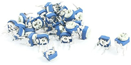 Aexit 30 stücke Blau Weiß Leiterplattenmontage Trim Poti Variabler Widerstand Horizontaler Trimmer Potentiometer 500 Ohm (e8b8f91d07fb979706fefda4638c97ff)