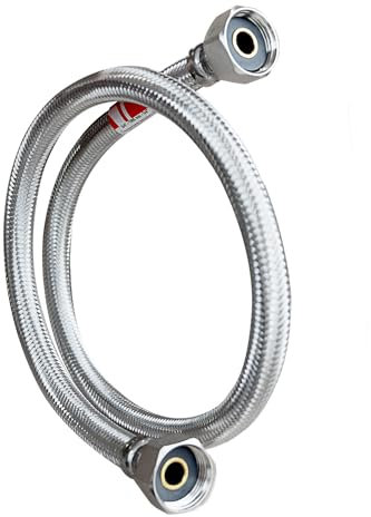 Isoflex Flexible Inox Ø11mm - Raccordement pour Installation Sanitaire - Longueur 150cm - Diamètre Intérieur 11mm - Raccords 1/2 (15/21) - Acier Inoxydable Tressé - Garantie 10 Ans