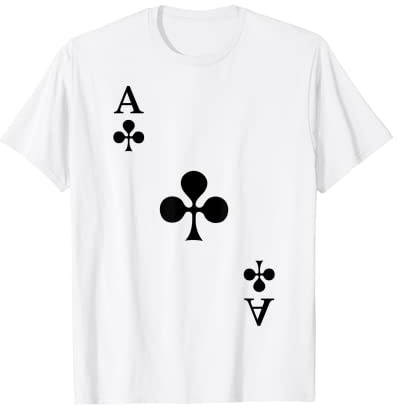 Spielkarte Kreuz Ass Poker Kartenspiel Karneval Kostüm T-Shirt