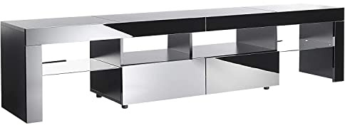MMT 200cm Extra-Deep TV Stand – Large Entertainment Unit for TVs up to 90 Inches – Wide Modern Media Cabinet with Storage, Shelves & Cable Management