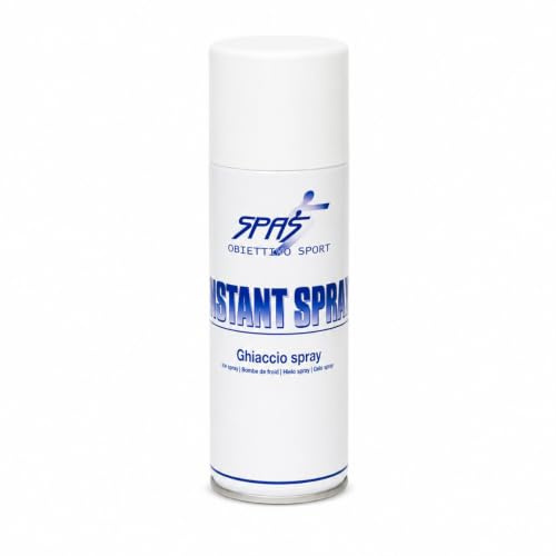 SPAS - Espray de hielo deportivo, 400 ml, refrigerante instantáneo para contusiones, traumas, hematomas y actividad deportiva para alivio rápido con mentol – Fabricado en Italia | 1 unidad