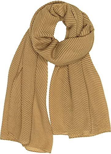 Caspar SC509 eleganter Damen Schal mit Streifen Webmuster