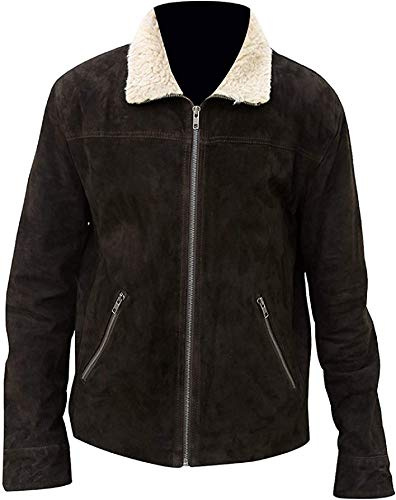 Aksah Fashion herr Andrew Lincoln Walking Rick Grimes mocka läderjacka, the walking dead läderjacka, M