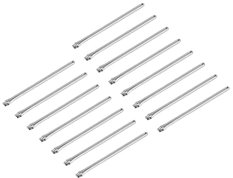 sourcing map 15 Stück Uhrenarmband Glieder Splinte Sortiment 28mm Edelstahl 1mm Durchm. Uhrenarmbandstangen Splint für Uhrenbändern Reparatur Silber Ton
