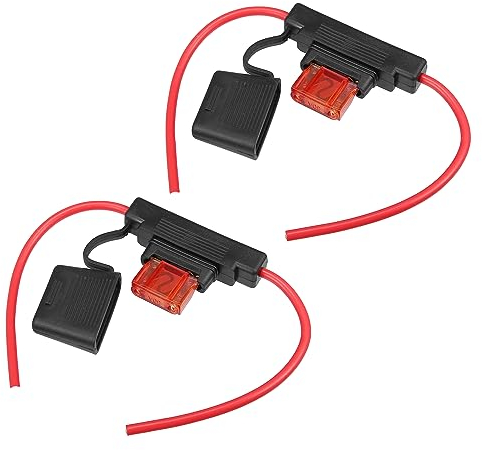 QUARKZMAN 2 Juego DC 12V 10AWG 10 Calibre ATC En Línea Fusbile Soporte con 50A Fusible