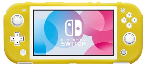 kwmobile Silikonhülle kompatibel mit Nintendo Switch Lite Konsolen Hülle - Schutzhülle für Spielekonsole aus Silikon - Konsolenschutz in Gelb